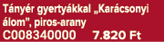 T ny r gyerty kkal „Kar csonyi lom”, piros arany C008340000 7.820 Ft