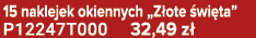 15 naklejek okiennych „Z ote wi ta” P12247T000 32,49 z 