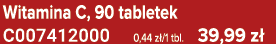 Witamina C, 90 tabletek C007412000 0,44 z /1 tbl. 39,99 z 
