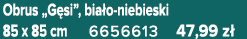 Obrus „G si”, bia o niebieski 85 x 85 cm 6656613 47,99 z 