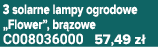 3 solarne lampy ogrodowe „Flower”, br zowe C008036000 57,49 z 