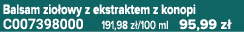 Balsam zio owy z ekstraktem z konopi C007398000 191,98 z /100 ml 95,99 z 