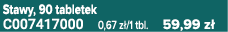 Stawy, 90 tabletek C007417000 0,67 z /1 tbl. 59,99 z 
