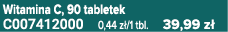 Witamina C, 90 tabletek C007412000 0,44 z /1 tbl. 39,99 z 