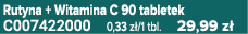 Rutyna + Witamina C 90 tabletek C007422000 0,33 z /1 tbl. 29,99 z 