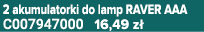 2 akumulatorki do lamp RAVER AAA C007947000 16,49 z 