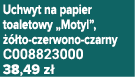 Uchwyt na papier toaletowy „Motyl”,   to czerwono czarny C008823000 38,49 z 