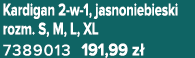 Kardigan 2 w 1, jasnoniebieski rozm. S, M, L, XL 7389013 191,99 z 