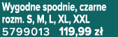 Wygodne spodnie, czarne rozm. S, M, L, XL, XXL 5799013 119,99 z 