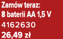Zam w teraz: 8 baterii AA 1,5 V 4162630 26,49 z 