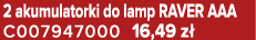 2 akumulatorki do lamp RAVER AAA C007947000 16,49 z 