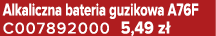 Alkaliczna bateria guzikowa A76F C007892000 5,49 z 