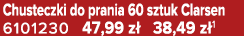 Chusteczki do prania 60 sztuk Clarsen 6101230 47,99 z 38,49 z 1