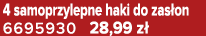 4 samoprzylepne haki do zas on 6695930 28,99 z 