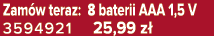 Zam w teraz: 8 baterii AAA 1,5 V 3594921 25,99 z 