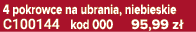 4 pokrowce na ubrania, niebieskie C100144 kod 000 95,99 z 