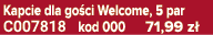 Kapcie dla go ci Welcome, 5 par C007818 kod 000 71,99 z 