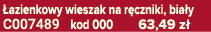 azienkowy wieszak na r czniki, bia y C007489 kod 000 63,49 z 