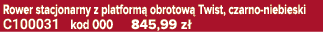 Rower stacjonarny z platform obrotow  Twist, czarno niebieski C100031 kod 000 845,99 z 