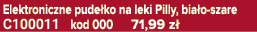 Elektroniczne pude ko na leki Pilly, bia o szare C100011 kod 000 71,99 z 