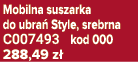 Mobilna suszarka do ubra Style, srebrna C007493 kod 000 288,49 z 