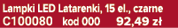 Lampki LED Latarenki, 15 el., czarne C100080 kod 000 92,49 z 