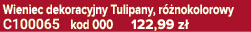 Wieniec dekoracyjny Tulipany, r nokolorowy C100065 kod 000 122,99 z 