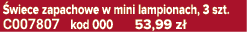  wiece zapachowe w mini lampionach, 3 szt. C007807 kod 000 53,99 z 