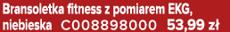 Bransoletka fitness z pomiarem EKG, niebieska C008898000 53,99 z 