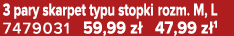 3 pary skarpet typu stopki rozm. M, L 7479031 59,99 z 47,99 z 1