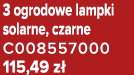 3 ogrodowe lampki solarne, czarne C008557000 115,49 z 