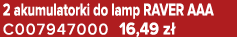 2 akumulatorki do lamp RAVER AAA C007947000 16,49 z 