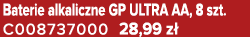 Baterie alkaliczne GP ULTRA AA, 8 szt. C008737000 28,99 z 