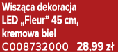Wisz ca dekoracja LED „Fleur” 45 cm, kremowa biel C008732000 28,99 z 