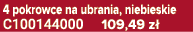 4 pokrowce na ubrania, niebieskie C100144000 109,49 z 