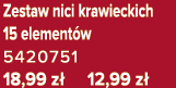 Zestaw nici krawieckich 15 element w 5420751 18,99 z 12,99 z 