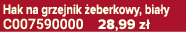 Hak na grzejnik eberkowy, bia y C007590000 28,99 z 