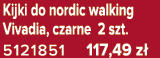 Kijki do nordic walking Vivadia, czarne 2 szt. 5121851 117,49 z 
