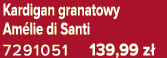 Kardigan granatowy Am lie di Santi 7291051 139,99 z 