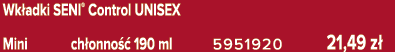 Wk adki SENI® Control UNISEX Mini ch onno  190 ml 5951920 21,49 z 