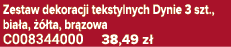 Zestaw dekoracji tekstylnych Dynie 3 szt., bia a,   ta, br zowa C008344000 38,49 z 