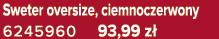 Sweter oversize, ciemnoczerwony 6245960 93,99 z 
