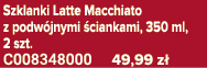 Szklanki Latte Macchiato z podw jnymi ciankami, 350 ml, 2 szt. C008348000 49,99 z 