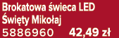 Brokatowa wieca LED  wi ty Miko aj 5886960 42,49 z 