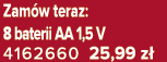 Zam w teraz: 8 baterii AA 1,5 V 4162660 25,99 z 