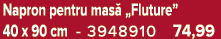 Napron pentru mas „Fluture” 40 x 90 cm 3948910 74,99