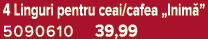 4 Linguri pentru ceai/cafea „Inim ” 5090610 39,99