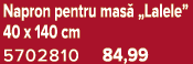 Napron pentru mas „Lalele” 40 x 140 cm 5702810 84,99