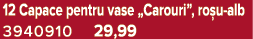 12 Capace pentru vase „Carouri”, ro u alb 3940910 29,99