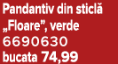 Pandantiv din sticl „Floare”, verde 6690630 bucata 74,99